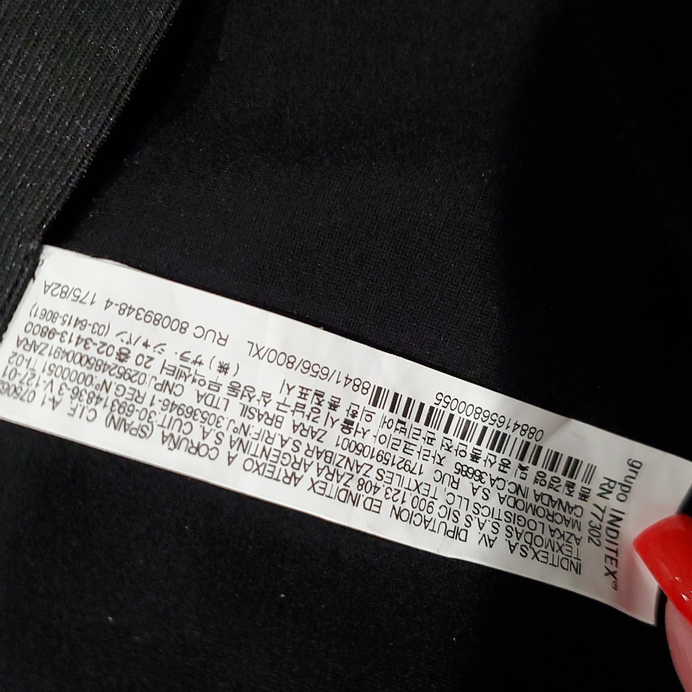 Zara NWT black stretch pants for women size XL minor flaws easy fix trending - Picture 8 of 10